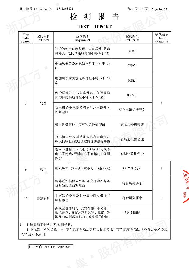 85型錐形同向雙螺桿鋁塑板擠出機(jī)經(jīng)過權(quán)威機(jī)構(gòu)檢測5.jpg